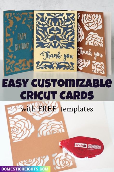 free diy gift, cardmaking, free templates Birthday Card Template Free, Cricut Birthday Cards, Cricut Hacks, Cricut Birthday, Svg Templates, Creative Birthday Cards, Free Birthday Card, Joy Cards, Free Thank You Cards