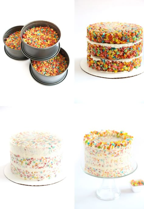 Rice Krispie Treats Cake, Rice Krispie Cake, Rice Crispy Cake, Fruity Pebbles Treats, Rice Krispie Cakes, Crispy Treats Recipe, Fruity Pebble, Krispie Treats Recipe, Sweet Dips