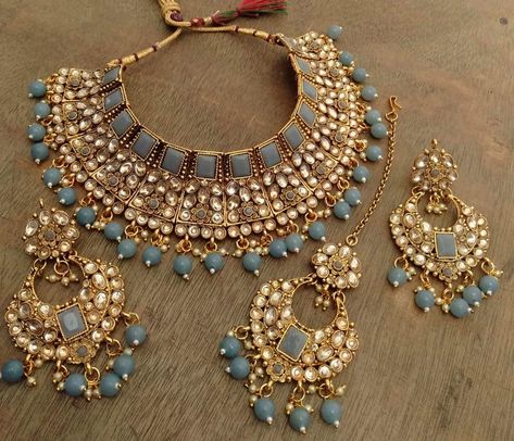 Dabi kundan with reverse ad tika necklace sets Just rs 650+ship...thdqpj Engagement Jewellery, Meenakari Necklace, Mehndi Night, Indian Choker Necklace, Kundan Jewellery Set, Prom Inspo, Indian Bridal Jewelry Sets, Kundan Choker, Instagram Jewelry