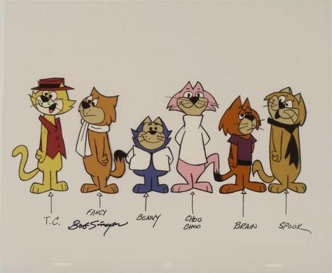 'Top Cat' characters Top Cat Cartoon, Cartoon Characters Names, Old Cartoon Characters, Cat Friends, Hanna Barbera Cartoons, Cartoon Cats, Old School Cartoons, School Cartoon, Top Cat