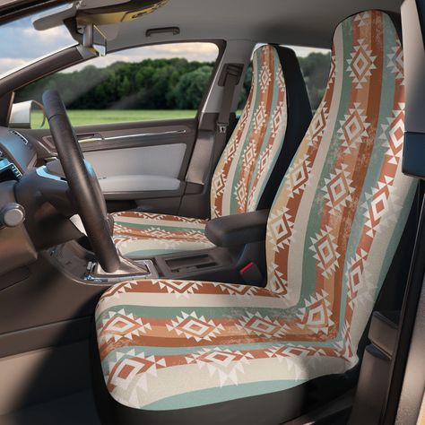 Boho aztec car seat covers for vehicle tribal bohemian aesthetic car accessories for women, sweet 16 gifts for her -  #accessories #Aesthetic #Aztec #bohemian #Boho #Car #Covers #Gifts #Seat #Sweet #Tribal #Vehicle #Women Cream Car Interior Decor, Country Car Decorations Interior, Boho Seat Covers, Boho Car Seat Covers, Car Seat Cover Aesthetic, Car Decor Western, Cute Stuff For Your Car, Girly Truck Interior, Western Car Decorations Interior