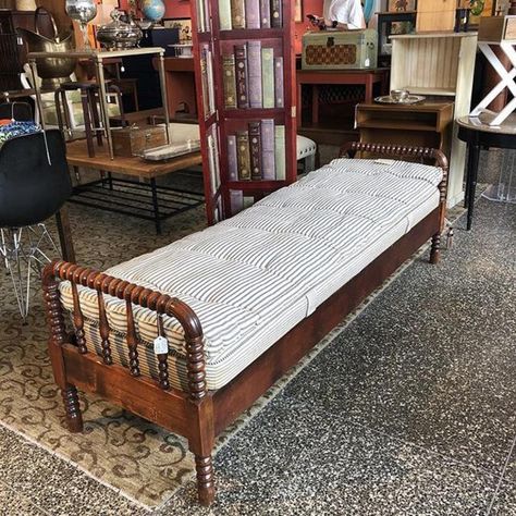 Antique Daybed $425! from Miss Pixies of 14th Street - Washington, DC | ATTIC Antique Chaise Lounge, Antique Daybed, Lc4 Chaise Lounge, Daybed Couch, Wicker Daybed, Bed Settee, Wicker Loveseat, Antique Wicker, Leather Chaise