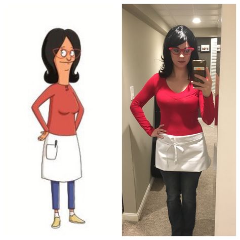 Bob's Burgers Linda Halloween Costume Halloween Short Brown Hair Costume, Bobs Burgers Halloween Episode, Bob's Burger Halloween Costume, Linda Bobs Burgers Costume, Bobs Burgers Halloween Costumes, Bobs Burger Costume, Tina Bobs Burgers Costume, Bob And Linda Costume, Linda Belcher Costume