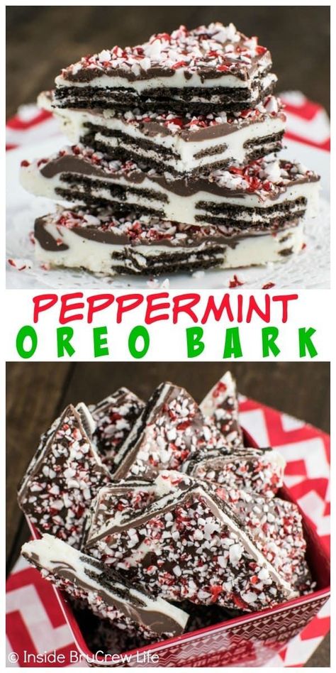 Cupcakes Oreo, Oreo Bark, Dessert Oreo, Xmas Treats, Christmas Baking Recipes, Chocolate Oreo, Brownie Desserts, Dessert Party, Christmas Candy Recipes