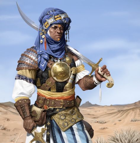 Desert Reference, Arabian Knights, Heroic Fantasy, Egyptian Jewelry, Black Characters, Dress Sketches, Fantasy Armor, Arabian Nights, Afro Art