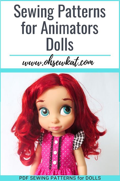 Disney Animator Doll Clothes Pattern, Shine Dress, Twin Dolls, Disney Animator Doll, Disney Doll, Disney Animators, Dress Patterns Free, Sewing Doll Clothes, Doll Dress Patterns