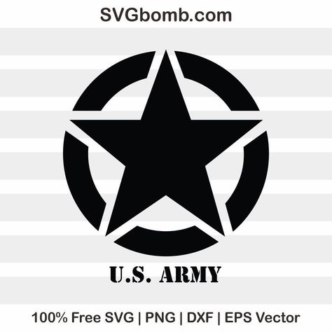 Army Svg Free, Military Logo Design, Army Symbol, Army Svg, Diy Decals, Round Star, Military Logo, Army Memes, Free Svg Files For Cricut