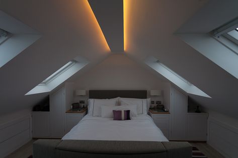 Attic Room Ideas, Loft Conversion Bedroom, Attic Lighting, Attic Bedroom Designs, Attic Loft, Attic Conversion, Attic Bathroom, Small Loft, Attic Bedrooms