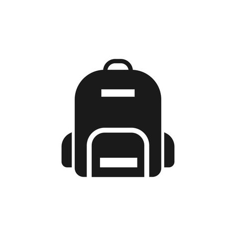 Backpack Graphic Design, Bag Icon Logo, Backpack Png, Íntagram Icon, Backpack Vector, Backpack Icon, Silhouette Drawing, Gray Scale, White Backpack