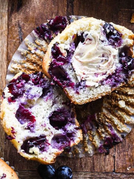 Blueberry Ricotta Muffins, Breakfast Crumpets, Lemon Ricotta Muffins, Ricotta Muffins, Blueberry Ricotta, Brunch Vegan, Make Dessert, Berry Muffins, Ricotta Recipes