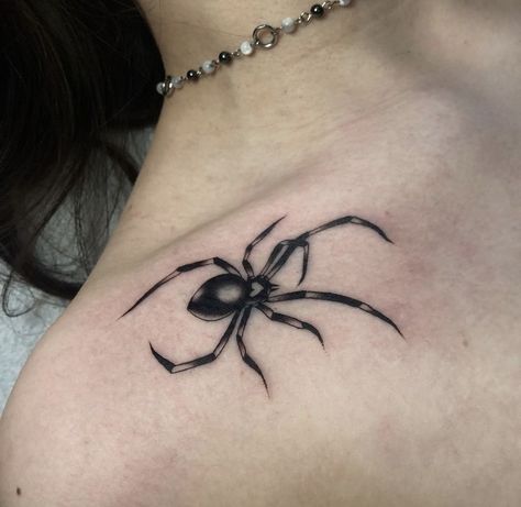 77 Tattoo, Small Dope Tattoos, Spider Tattoos, Amazing 3d Tattoos, Emo Tattoos, Collarbone Tattoo, Sharpie Tattoos, Spider Tattoo, Creepy Tattoos