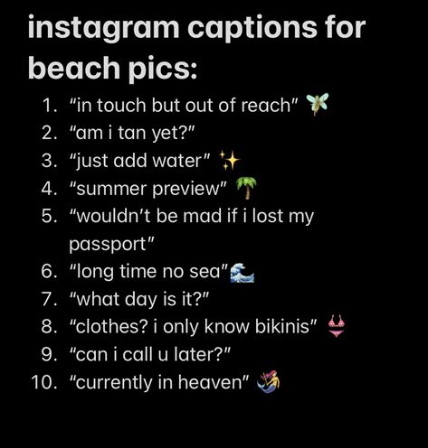 Captions For Beach Pictures, Captions For Beach, Pool Captions, Beach Picture Captions, Beach Instagram Captions, Vacation Captions, Beach Captions, One Word Instagram Captions, Witty Instagram Captions