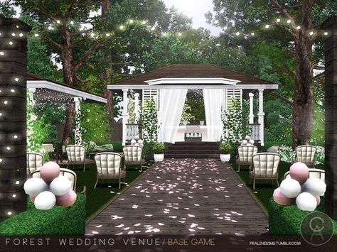 Base game Found in TSR Category 'Sims 3 Community Lots' Sims Wedding, Sims Memes, Lotes The Sims 4, Forest Wedding Venue, The Sims 4 Lots, Sims 4 Tsr, Sims 4 Bedroom, Japanese Wedding, Sims Building