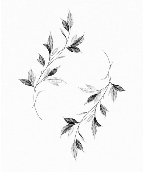 Leaves Vines Drawing, Tattoo Leaves Vine, Detailed Leaf Tattoo, Leave Tattoos For Women, Foliage Tattoo, Vines Drawing, Laurel Tattoo, Nape Tattoo, Vine Drawing