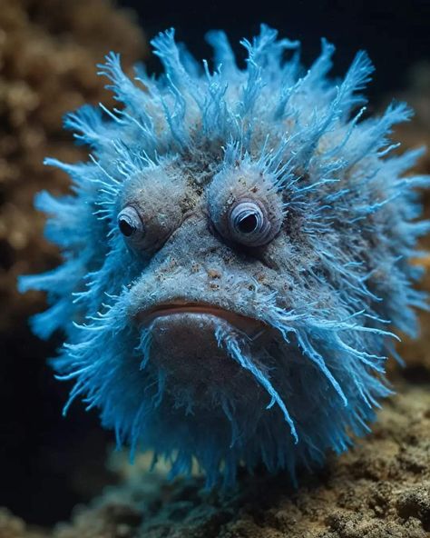 Creepy Sea Creatures, Unusual Fish, Fishes In The Sea, Scary Sea Creatures, Underwater Sea Creatures, Alien Fish, Cool Sea Creatures, Deep Sea Animals, Frog Fish