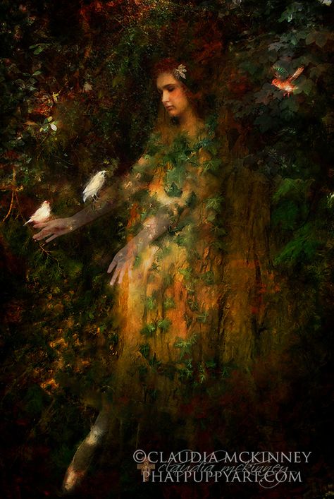 Nature Speaks by Phatpuppy Art Earth Mother, Forest Spirit, Pre Raphaelite, Forest Fairy, Arte Popular, Enchanted Forest, Art Plastique, Larp, Fantasy World