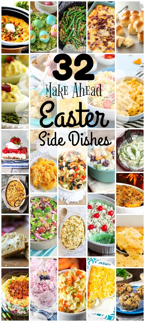 32 Easy Make-Ahead Easter Side Dishes & Recipes - Easy Recipes for Easter Make Ahead Easter Dinner, Easy Yummy Meals, Easter Dinner Sides, Easter Side Dishes Recipes, Spring Side Dishes, Easter Sides, Brunch Sides, Meals To Cook, Easter Side Dishes