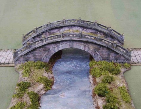 moon bridge Clay Bridge, Cardboard Bridge, Moon Bridge, River Model, Round Gazebo, Bridge Model, Small Bridge, Old Bridge, Christmas Village