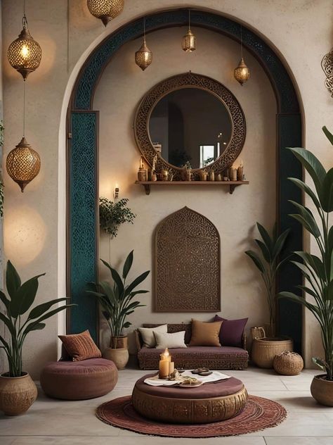 Modern Arabic Interior, Sunroom Kits, Eastern Architecture, Arabic Interior Design, Condo Decor, Moroccan Home Decor, Casas The Sims 4, Bohemian Modern, Living Room Design Decor