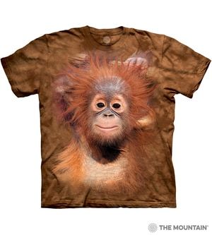 The Mountain Adult Unisex T-Shirt - Orangutan Hang Baby Orangutan, Lion Love, Nature Tees, Bold Art, Cheap Shirts, Animal Tshirt, Tee Shirt Print, Zoo Animals, Pet Bed