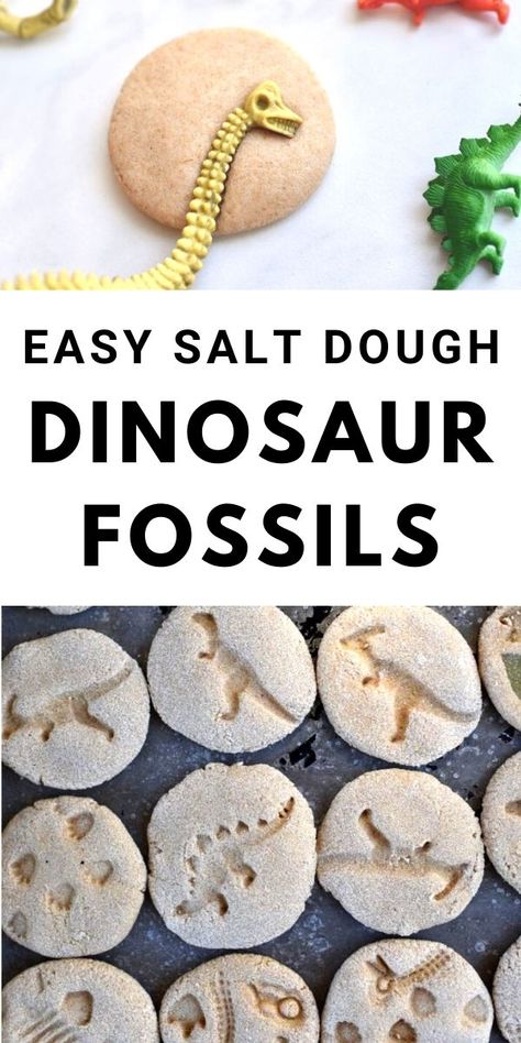 Preschool Structure Activities, Salt Dough Recipe Dinosaur Fossils, Dinosaur Theme Snacks Preschool, Salt Dough Crafts Preschool, Dinosaur Activities For 3rd Grade, How To Make Dinosaur Fossils, Dinosaur Center Activities, Crafts For All Ages Easy, Salt Dough Dinosaur Fossils