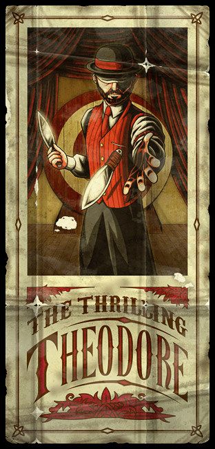 Knife thrower Creepy Magician, Circus Reference, Knife Thrower, Haunted Circus, Steampunk Circus, Cabaret Costume, Haunted Carnival, Halloween Pin Up, Creepy Carnival