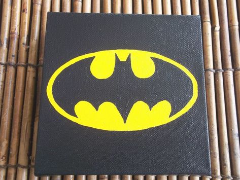 Paintings For Kids Room, Paintings For Kids, Superhero Painting, Jim Lee Batman, Batman Art Drawing, Superhero Canvas, Batman Painting, Art Mini Toile, Batman Decor