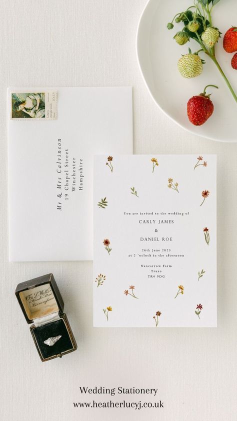 Wildflower Wedding Invites | Floral Invitations Whimsical Wedding Invitations, Garden Wedding Invitation, Floral Wedding Stationery, Floral Wedding Invitation Suite, Minimal Wedding Invitation, Wildflower Wedding Invitations, Summer Wedding Invitations, Spring Wedding Invitations, Garden Wedding Invitations