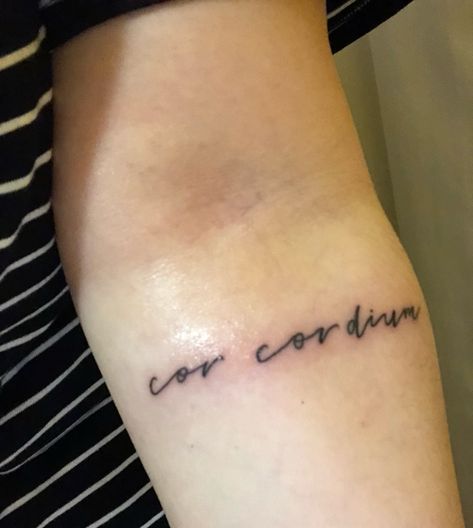 cmbyn tattoo Cor Cordium Tattoo, Cmbyn Tattoo Ideas, Call Me By Your Name Tattoo, Cmbyn Tattoo, Smol Tattoos, Tattoo Line Art, Tattoo Mini, Black Bird Tattoo, Tattoo Line