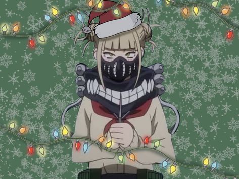 Himiko Toga Christmas, Christmas Pfps, Christmas Edit, Christmas Anime, Toga Himiko, Saved Pins, Wolf Girl, Christmas Icons, Christmas Banners