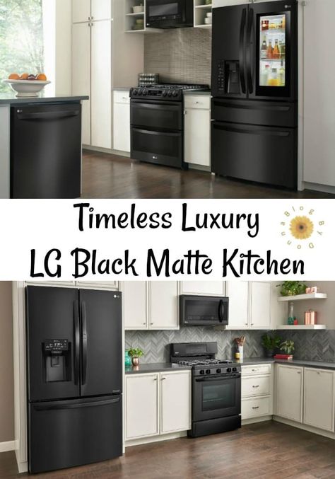 Matte Kitchen Appliances, Black Matte Kitchen, Matte Black Appliances, Decorate Cubicle, Matte Kitchen, Decorate Cubicle At Work, Ad Kitchen, Modern Grey Kitchen, Black Appliances Kitchen