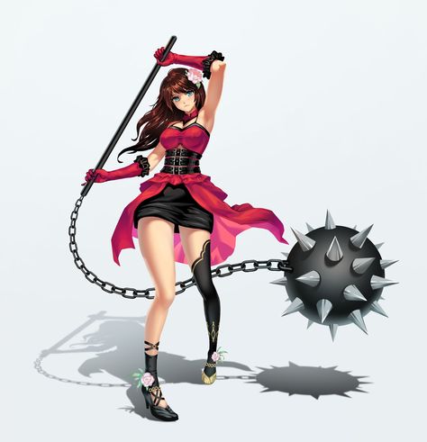 Samurai Warriors 4 Characters, Meteor Hammer, Hammer Drawing, Samurai Warriors 4, Pathfinder Character, Samurai Warrior, Drawing Poses, Drawing Reference Poses, Magical Girl