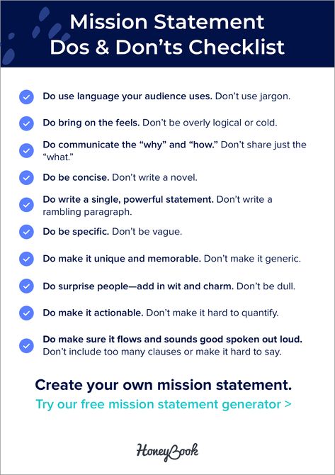 The Do's and Don'ts of creating a powerful mission statement for your business. 🙌 Vision And Mission Statements Business, Mission Statement Examples Business, Best Mission Statements, Business Mission Statement, Writing A Mission Statement, Creating A Mission Statement, Mission Statement Examples, Vision And Mission Statement, Mission Statements