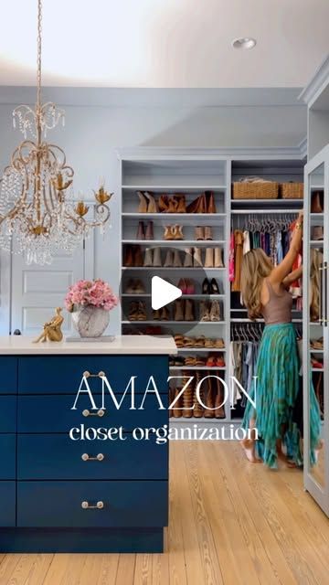 Brittany Palazzo on Instagram: "Comment ✨ CLOSET ✨ and I’ll send all the links and details your way even including the paint colors in our closet, the pink peonies and my skirt! Thank you for being here 🥰" Built In Dresser, Drawer Organization, Wardrobe Organisation, Vanity Area, Organization Inspiration, Garment Racks, Closet Organizers, Drawer Organizers, Master Closet