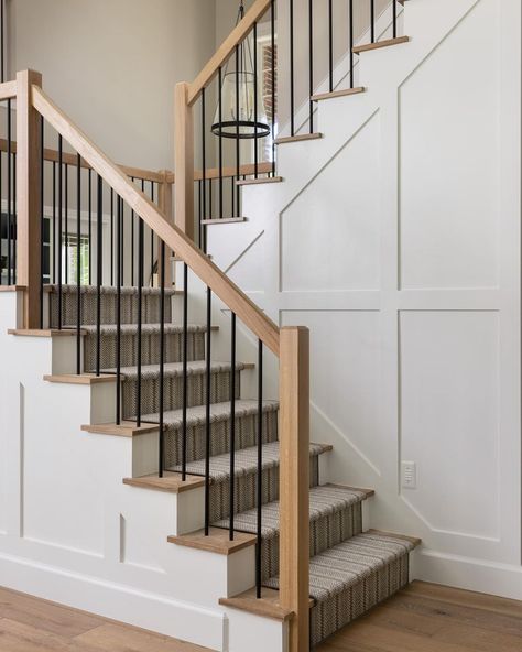 Innovative Twists: Unique Ideas for Farmhouse Stair Railing Designs - Staircase Railings Ideas, Inside Stair Railing Ideas, Farmhouse Stair Railing Ideas, Farmhouse Railings For Stairs, Interior Railing Ideas, Farmhouse Stair Railing, Stairwell Remodel, Small Staircase Ideas, Stairway Railing Ideas