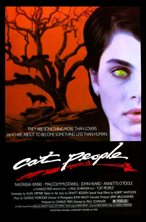 The Cat People 1980s Movie Posters, John Heard, Nastassja Kinski, Cinema Film, Horror Movie Posters, Movie Poster Art, Cat People, Film Art, B Movie