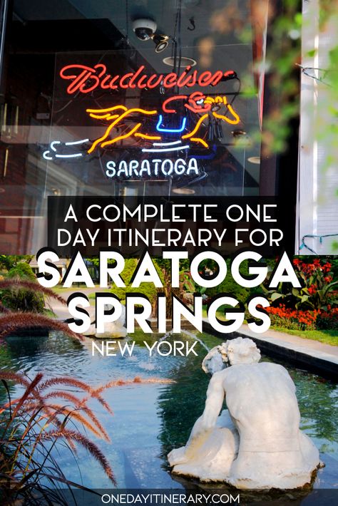 One Day in Saratoga Springs (Guide) – Top things to do and places to see Saratoga Race Track, Saratoga Springs Ny, Florida City, World Traveller, I Love Ny, Travel Blogging, Spring Trip, Saratoga Springs, Lake Placid