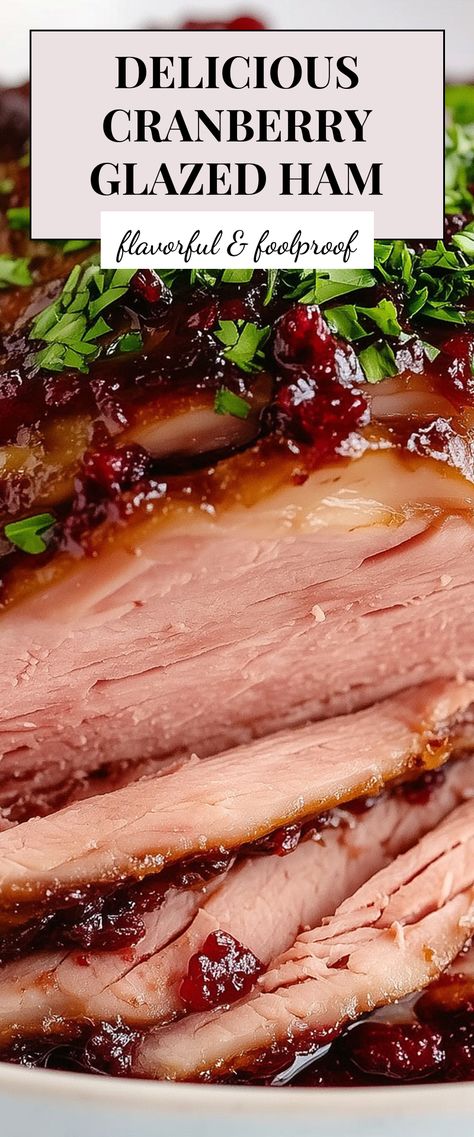 Image for Cranberry Glazed Ham Glazed Easter Ham Pioneer Woman, Baked Ham With Cranberry Glaze, Cranberry Orange Glazed Ham, Cranberry Orange Crockpot Ham, Ham With Cranberry Sauce, Carver Ham Glaze, Cranberry Glaze For Ham, Christmas Ham Recipes Crock Pot, Glazed Christmas Ham