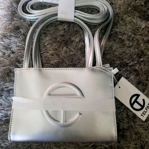 Brand New, Never Used, Still In Wrapping Chloe Crossbody Bag, Telfar Bags, Branded Shopping Bags, Fringe Crossbody Purse, Book Purse, Silver Bag, Fendi Handbag, Silver Bags, Gucci Crossbody