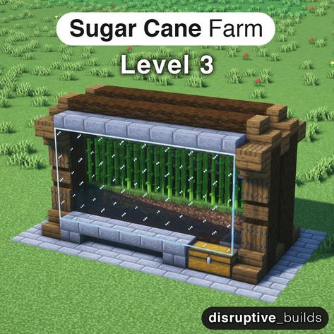 Mob Farm Minecraft Tutorials, Minecraft Efficient Farm, Sugarcane Farm Minecraft Design, Automatic Sugar Cane Farm Minecraft, Minecraft Sugarcane Farm Ideas, Minecraft Redstone Farm, Minecraft Honey Farm, Sugarcane Farm Minecraft, Sugar Cane Farm Minecraft