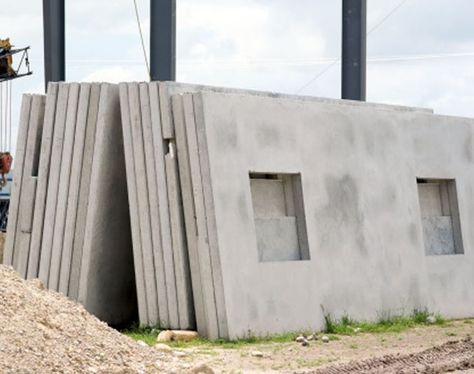 Precast-Concrete Precast Concrete House Design, Precast Concrete House, Concrete House Design, Precast Concrete Panels, Cement Panels, Concrete Column, Concrete Panel, Civil Construction, Paving Slabs