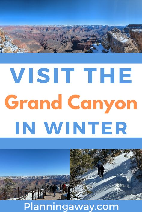 Are you thinking about going to the Grand Canyon in Winter? The Grand Canyon in the winter is an amazing time to visit.
 
We will give tips for visiting the Grand Canyon in winter. This will include the Grand Canyon winter weather expectations, the best Grand Canyon hikes in winter, and Grand Canyon winter itinerary to help you plan out your visit. 
 
If you are visiting the Grand Canyon in winter there is a possibility of a Grand Canyon snow alert. 
 
Let’s plan a Grand Canyon in winter trip! Grand Canyon In Winter, Grand Canyon In February, Grand Canyon In December, Grand Canyon December, Grand Canyon Picture Ideas Winter, Winter Grand Canyon Outfit, Arizona Travel Winter, Arizona Packing List Winter, Grand Canyon Outfits Winter