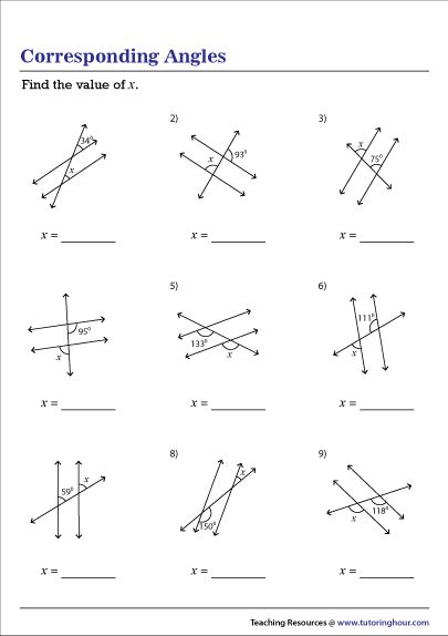 Corresponding Angles Worksheet Angles Worksheet Grade 6, Lines And Angles Worksheet Class 7, Compound Shapes, Corresponding Angles, Angle Pairs, Geometry Angles, 7th Grade Math Worksheets, Logic Math, Angles Worksheet