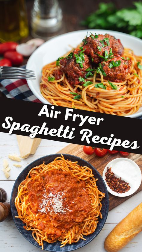 Easy Spaghetti Dinner, Air Fryer Spaghetti, How To Cook Noodles, Ground Beef Spaghetti Sauce, Perfect Spaghetti, Fried Spaghetti, Recipes Spaghetti, Fried Pasta, Delicious Spaghetti