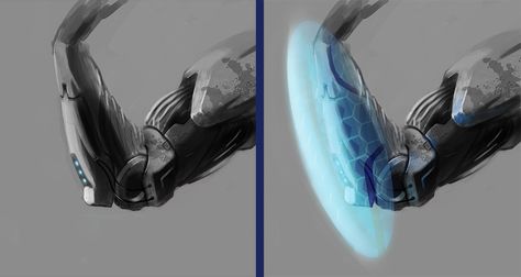 Armor Art.  Energy Shield Arm Shield, Skylanders Academy, Energy Shield, First Human, They Left, Spaceship Concept, Skylanders, Shield Design, Robot Concept Art