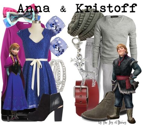 The Joy of Disney: {Frozen}: Anna and Kristoff Outfits Elsa Anna Disneybound, Couples Disneybound, Frozen Disneybound, Descendants Auradon, Disney Couple Outfits, Frozen Inspired Outfits, Anna Outfit, Frozen Anna And Kristoff, Disneybounding Ideas