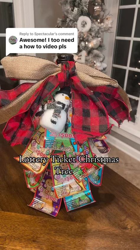 White Elephant Gift Ideas Funny Diy, White Elephant Gifts For Work, Lottery Ticket Christmas Gift, Lottery Ticket Bouquet, Secret Santa At Work, Homemade Gag Gifts, White Elephant Ideas, Goodbye Gifts For Coworkers, Christmas Goals