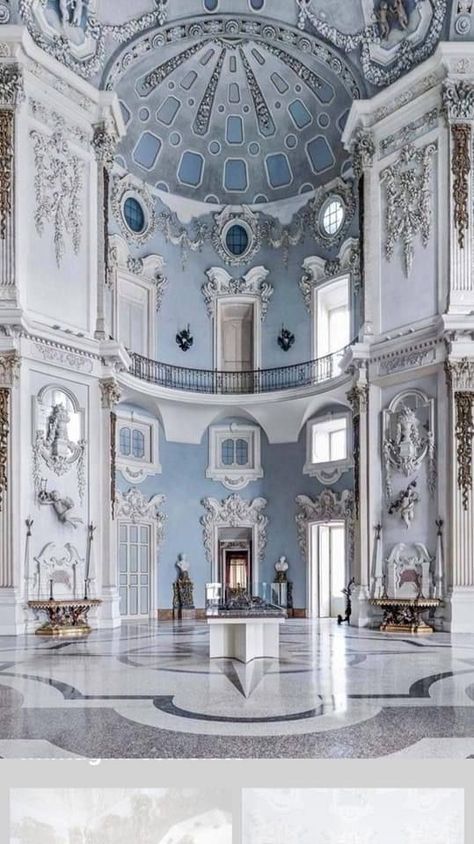 Blue Castle Interior, Room Decor Ideas Diy, Pretty Buildings, Blue Castle, Blue Core, Castle Aesthetic, Light Blue Aesthetic, Blue Tone, Luxury Homes Interior