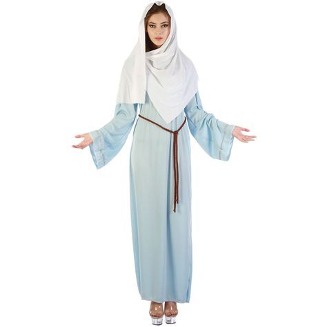 Virgin Mary Costume, Raver Costume, Mary Costume, Biblical Costumes, Nativity Costumes, Christmas Fancy Dress, Elf Costume, Christmas Outfits Women, Costume Shoes