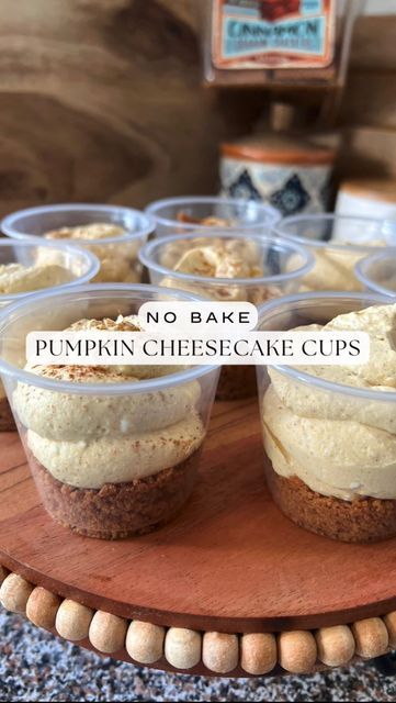 161K views · 9.3K likes | The Balanced Bowl | Simple, Homemade Recipes by Mir Peragallo on Instagram: "No Bake Pumpkin Cheesecake Cups 🎃 Calling all the pumpkin lovers. 🗣️ I made a similar version of this recipe for Independence Day and already knew then I’d be doing a pumpkin version during Fall. 🎃 This version did not disappoint. These are super easy to make, you just have to be a little patient while they set in the refrigerator for a couple hours. I promise, it is worth it. Try it out, and enjoy! 🤍 Ingredients: •12 cinnamon graham crackers •2 tbsp melted butter •8 oz cream cheese, softened •1 cup whipping cream/heavy cream, cold •3/4 cup canned 100% pumpkin purée •3-5 tbsp powdered sugar (adjust to taste) •2 tsp pumpkin pie spice •1 tsp vanilla paste or extract •optional topping id Pumpkin Cheesecake Cups, Cinnamon Graham Crackers, No Bake Pumpkin, Bake Pumpkin, No Bake Pumpkin Cheesecake, Cheesecake Cups, Thanksgiving Food Desserts, Pumpkin Recipes Dessert, Vanilla Paste